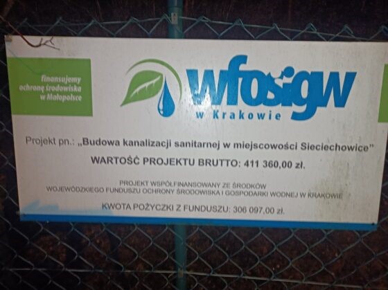 Budowa kanalizacji sanitarnej w miejscowości Sieciechowice