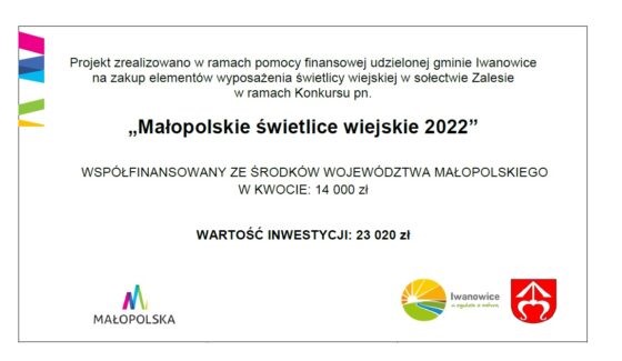 Małopolskie Świetlice Wiejskie 2022