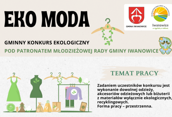 Gminny Konkurs Ekologiczny „Eko moda” pod patronatem Młodzieżowej Rady Gminy!